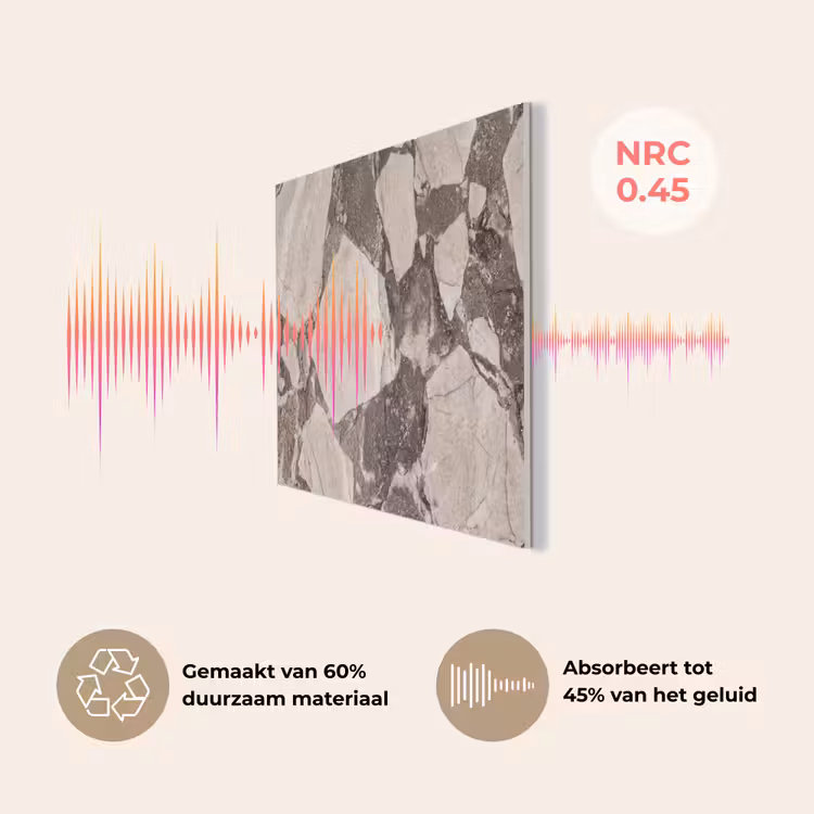 Textuur - Marmer - Abstract - Beige - Bruin PET vilt klein -USP_NL