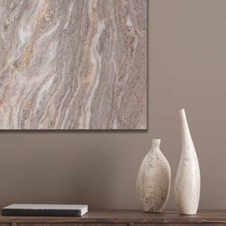 Textuur - Steen - Abstract - Beige PET vilt klein -sfeer6_closeup