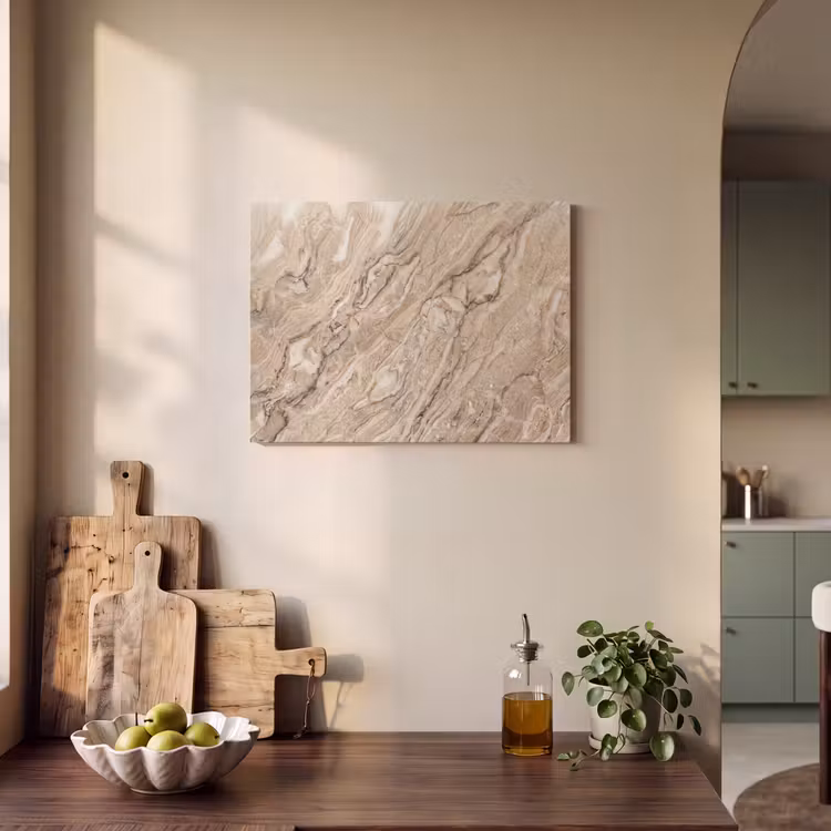 Textuur - Aders - Abstract - Modern - Beige PET vilt klein -sfeer2