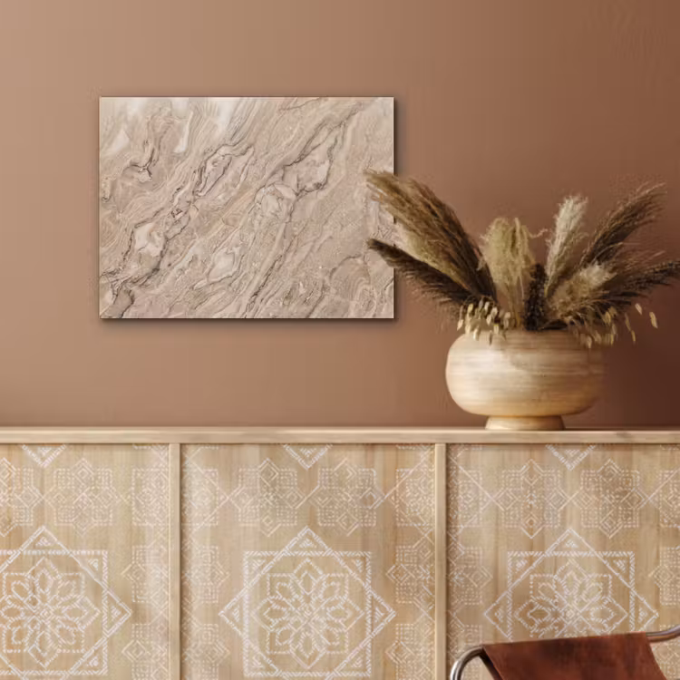 Textuur - Aders - Abstract - Modern - Beige PET vilt klein -sfeer4