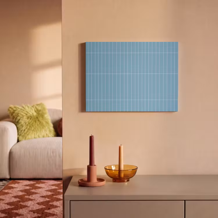 Tegel - Langwerpig - Patroon - Blauw PET vilt klein 837 -sfeer1