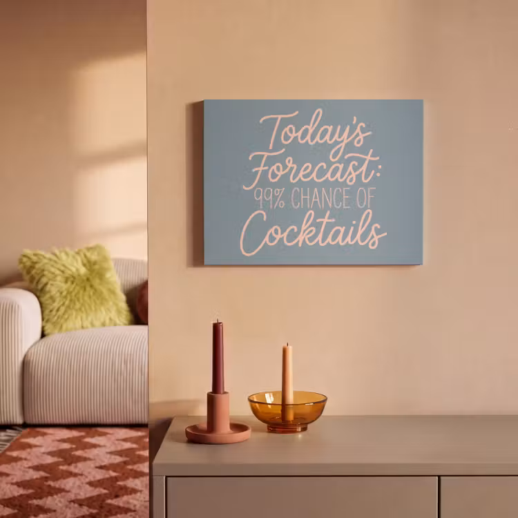Today's Forecast - Cocktails - Blauw PET vilt klein -sfeer1