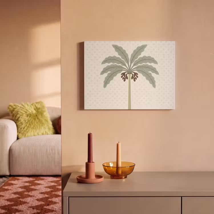 Boom - Bladeren - Groen - Decoratief - Beige PET vilt klein -sfeer1