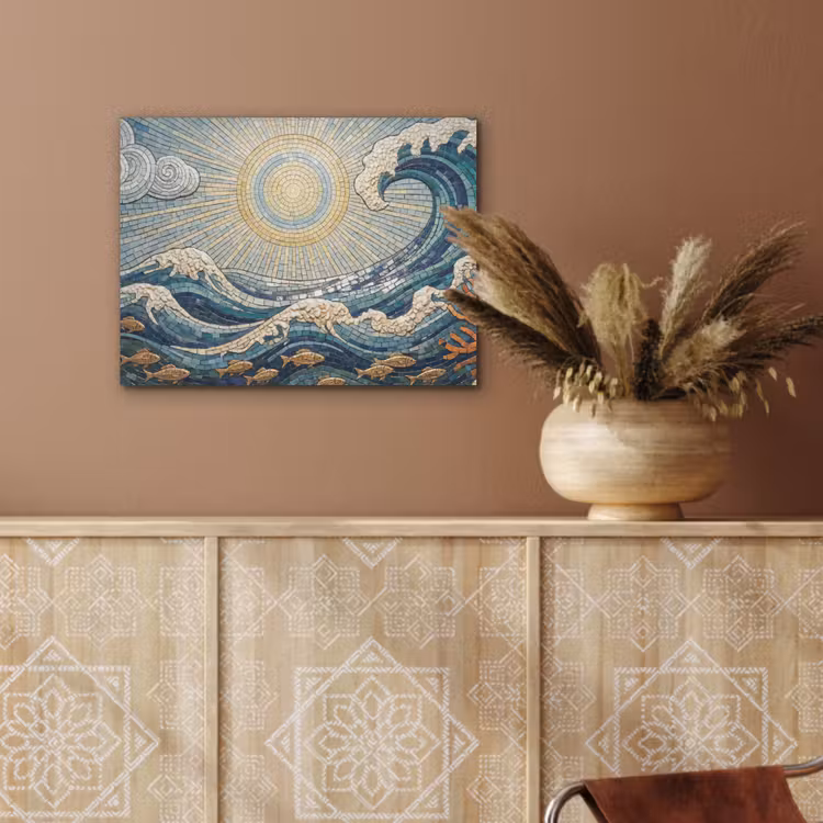 Onderwater - Koraal - Vis - Natuur - Kunst PET vilt klein -sfeer4