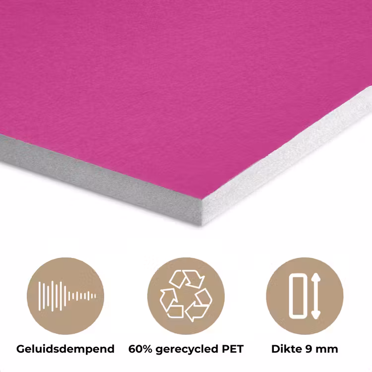 Velvet - Magenta - Roze PET vilt klein 837 -closeup_NL