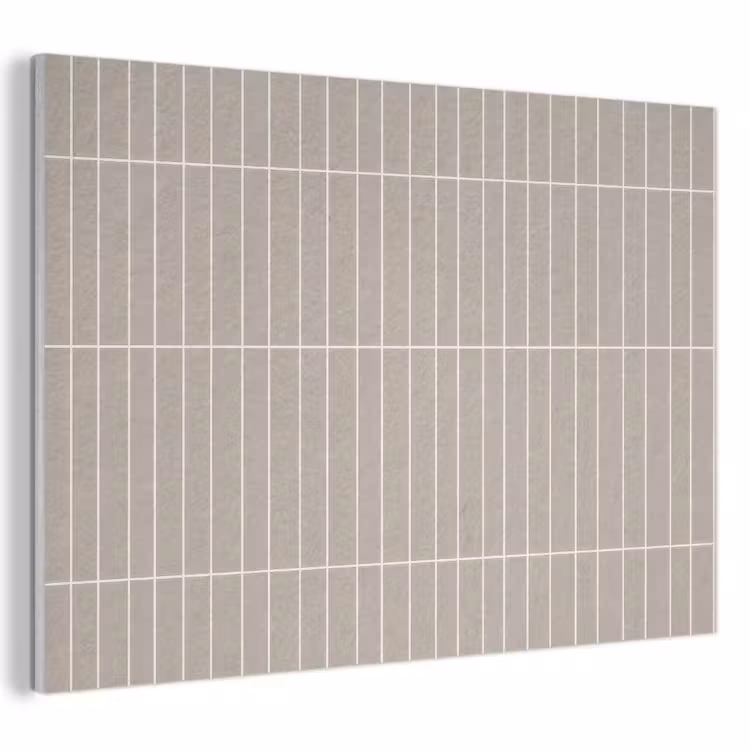 Verticaal - Wandtegel - Licht Beige PET vilt klein 837 -3d