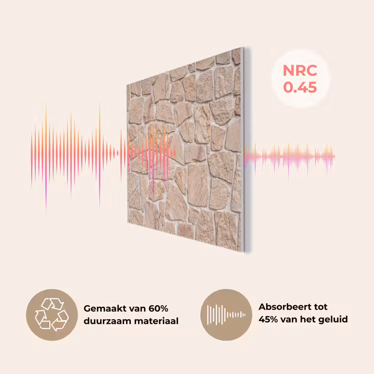 Muur - Steen - Patroon - Rustiek - Beige PET vilt klein -USP_NL