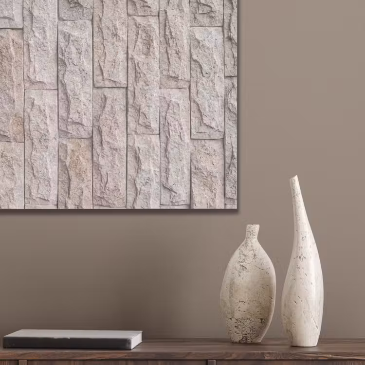 Muur - Steen - Ruw - Beige - Textuur PET vilt klein -sfeer6_closeup