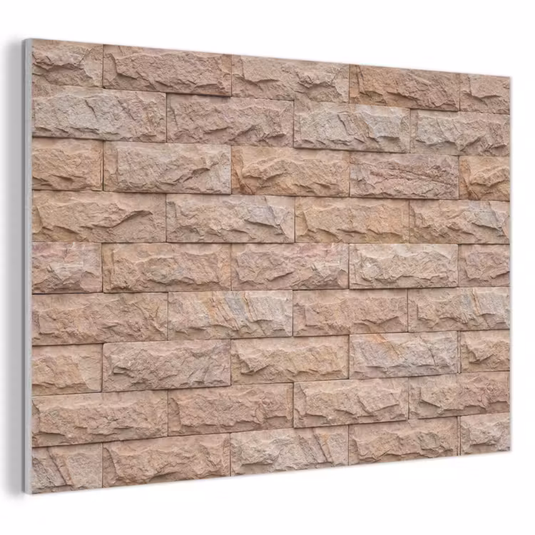 Muur - Steen - Ruw - Textuur - Beige PET vilt klein -3d
