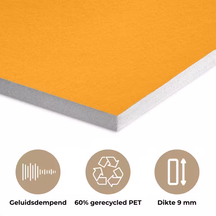Warm - Ochre - Oranje PET vilt klein 837 -closeup_NL