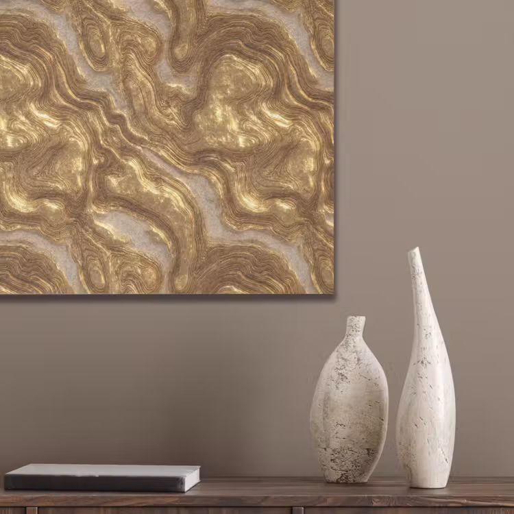 Golven - Organisch - Goud - Crème PET vilt klein 837 -sfeer6_closeup