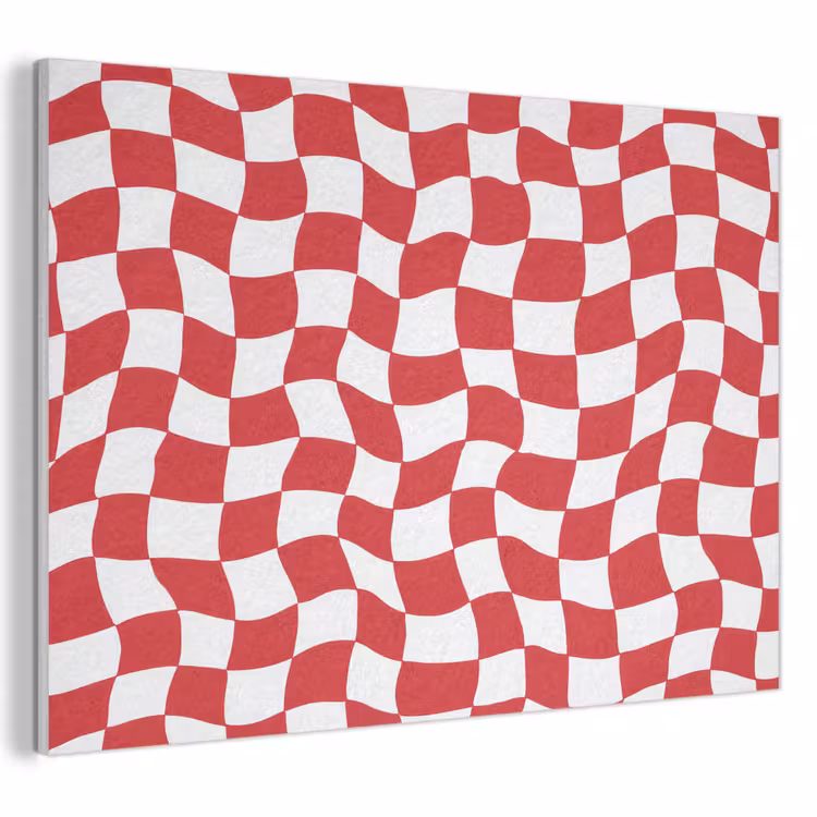 Golvend - Patroon - Rood PET vilt klein 837 -3d