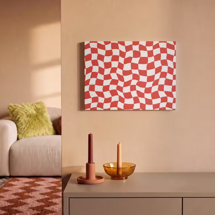 Golvend - Patroon - Rood PET vilt klein 837 -sfeer1