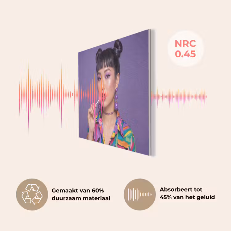 Vrouw - Portret - Make-up - Paars - Levendig PET vilt klein -USP_NL