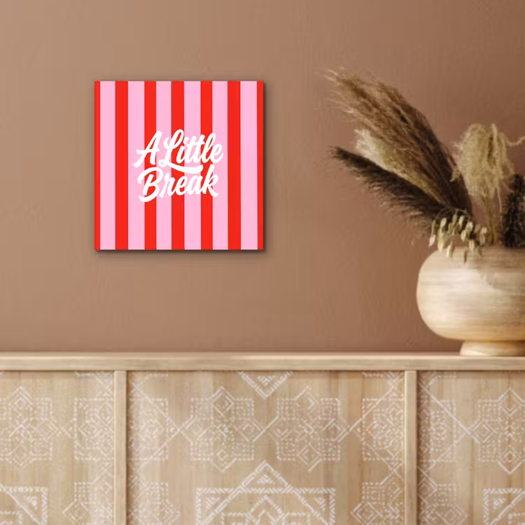A Little Break - Strepen - Rood - Roze aluminium wit klein -sfeer4