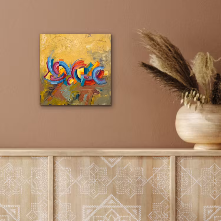 Abstract - Cirkels - Schilderij - Kleurrijk - Dynamisch aluminium wit klein -sfeer4
