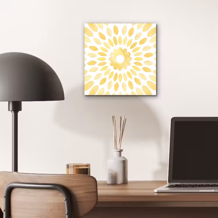 Abstract - Geometrisch - Stralend - Geel aluminium wit klein -sfeer5