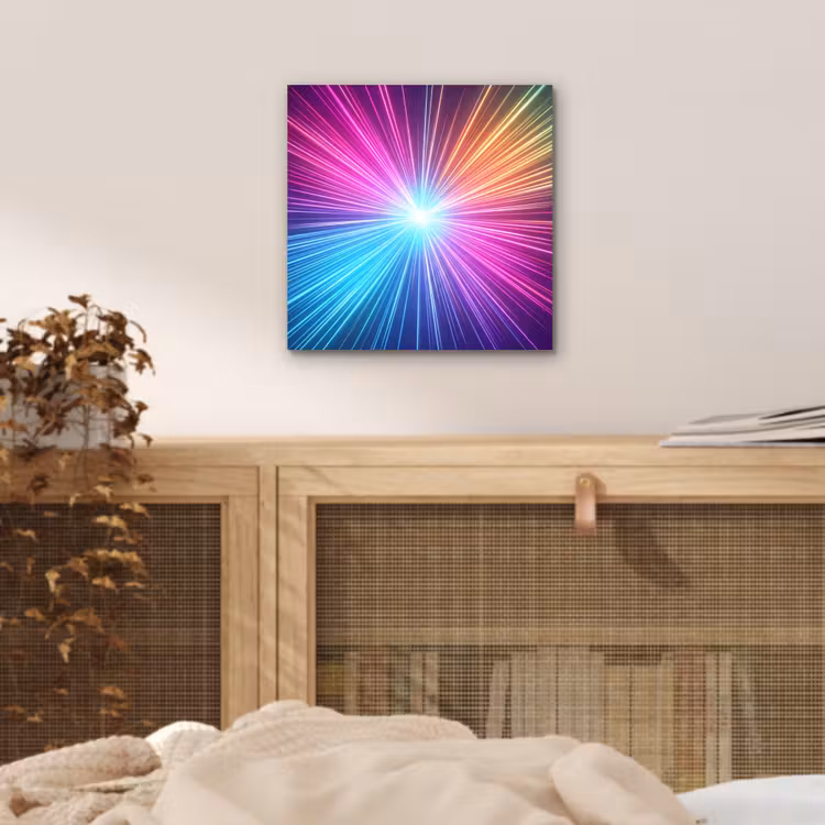 Abstract - Light - Burst - Modern - Colorful aluminium wit klein -sfeer3