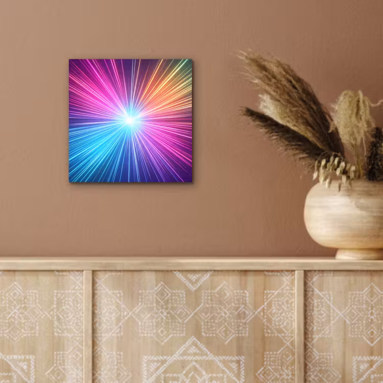 Abstract - Light - Burst - Modern - Colorful aluminium wit klein -sfeer4