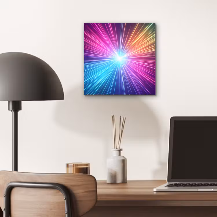Abstract - Light - Burst - Modern - Colorful aluminium wit klein -sfeer5