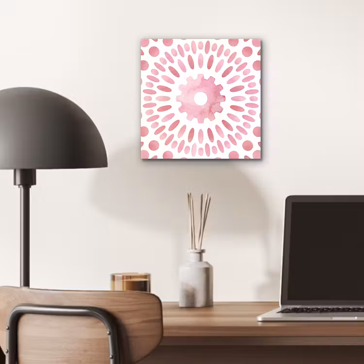 Abstract - Vormen - Patroon - Aquarel - Roze aluminium wit klein -sfeer5