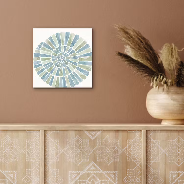 Abstract - Spiraal - Patroon - Modern - Blauw-Groen aluminium wit klein -sfeer4