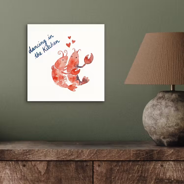 Dier - Dans - Liefde - Waterverf - Rood aluminium wit klein -sfeer2