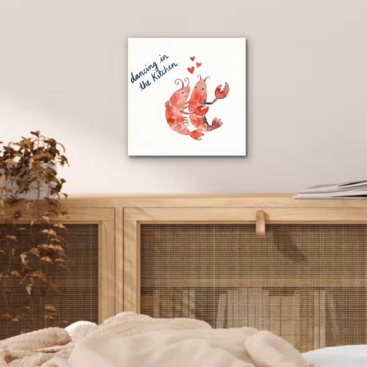 Dier - Dans - Liefde - Waterverf - Rood aluminium wit klein -sfeer3