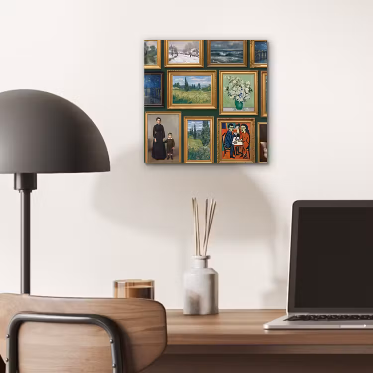 Kunst - Schilderijen - Collectie - Klassiek - Groen aluminium wit klein -sfeer5