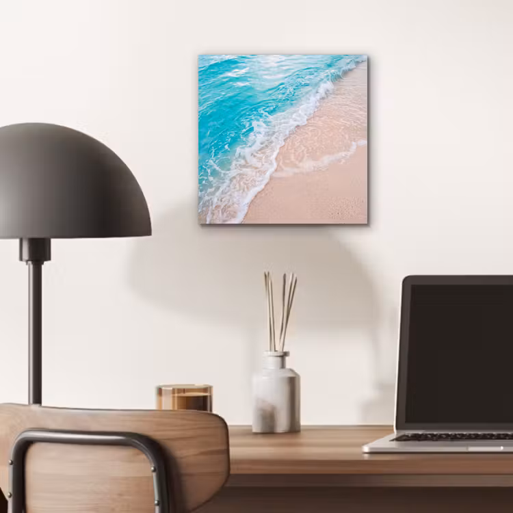 Strand - Zee - Golf - Natuur - Blauw aluminium wit klein -sfeer5