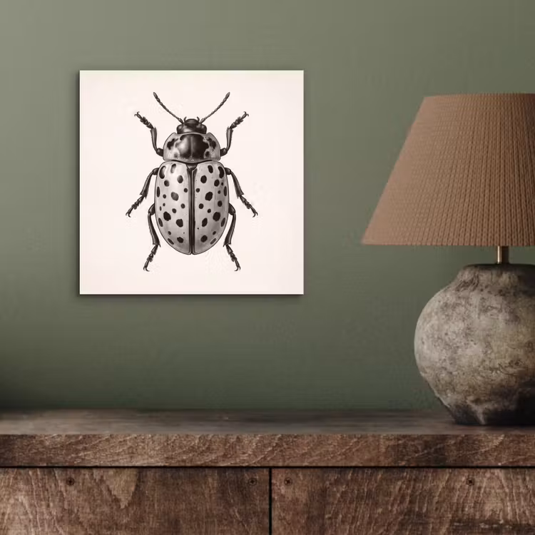Kever - Insect - Vintage aluminium wit klein -sfeer2