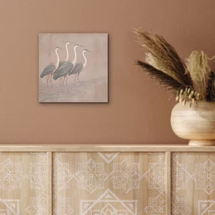 Vogel - Water - Natuur - Vintage aluminium wit klein -sfeer4