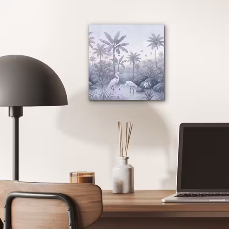 Vogel - Water - Tropisch - Natuur - Blauw aluminium wit klein -sfeer5