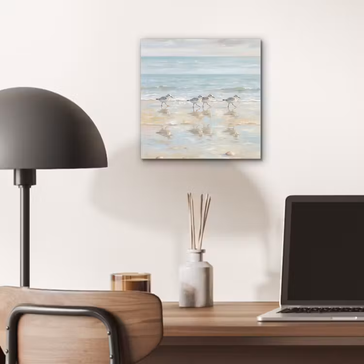 Vogels - Strand - Zee aluminium wit klein -sfeer5