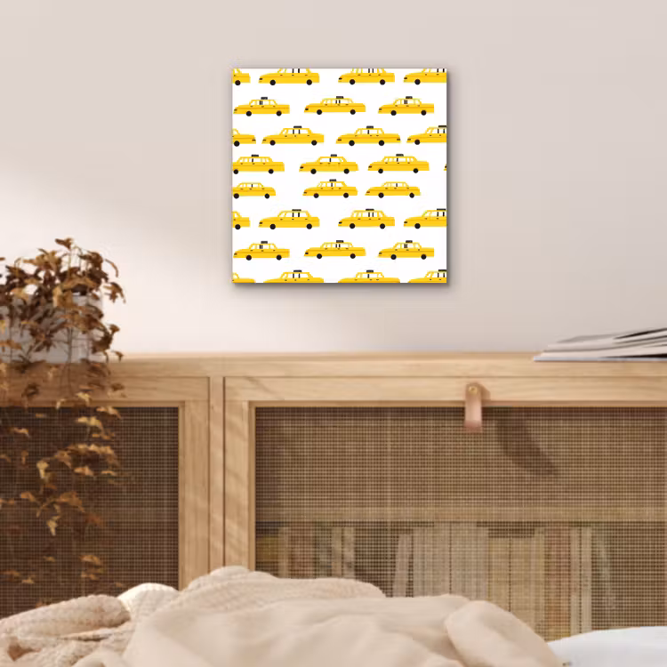 Taxi - Iconisch - Geel aluminium wit klein 46 -sfeer3