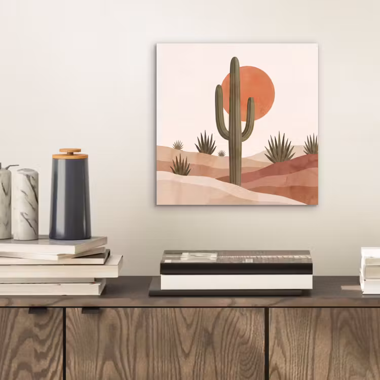 Cactus - Duinen - Modern - Landschap - Groen aluminium wit klein -sfeer1