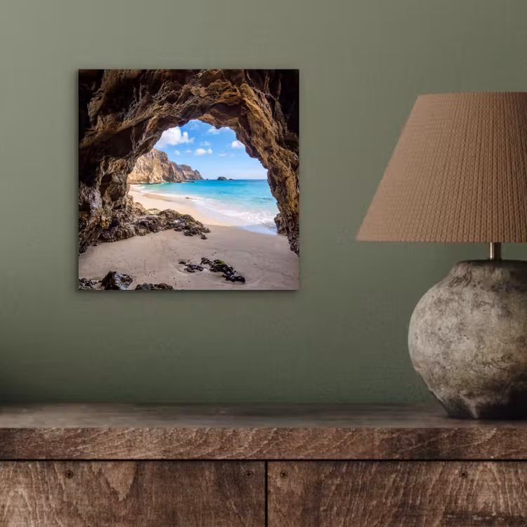 Grot - Strand - Zee - Blauw aluminium wit klein -sfeer2