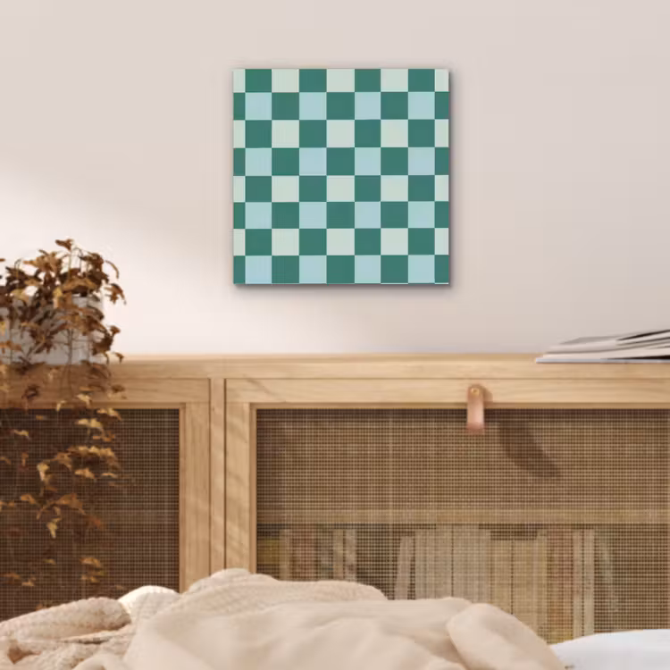 Schaak - Klassiek - Groen aluminium wit klein 46 -sfeer3