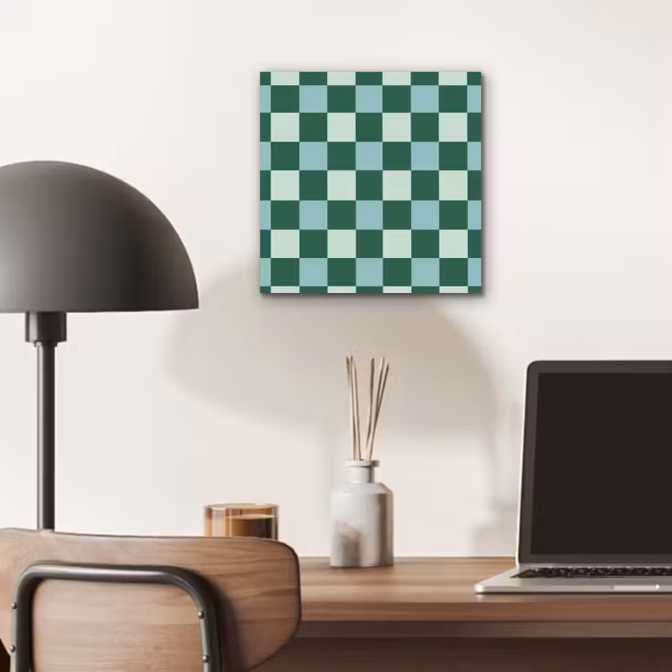 Schaakbord - Klassiek - Groen aluminium wit klein 46 -sfeer5