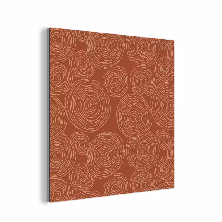 Cirkels - Abstract - Artistiek - Terracotta aluminium wit klein 46 -3d