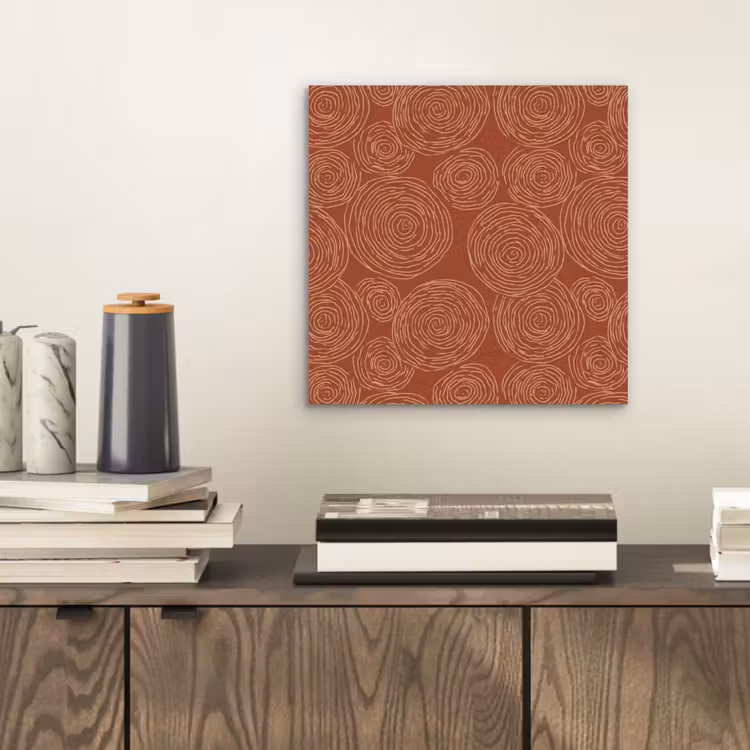 Cirkels - Abstract - Artistiek - Terracotta aluminium wit klein 46 -sfeer1