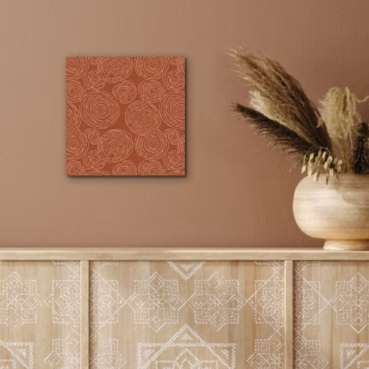 Cirkels - Abstract - Artistiek - Terracotta aluminium wit klein 46 -sfeer4