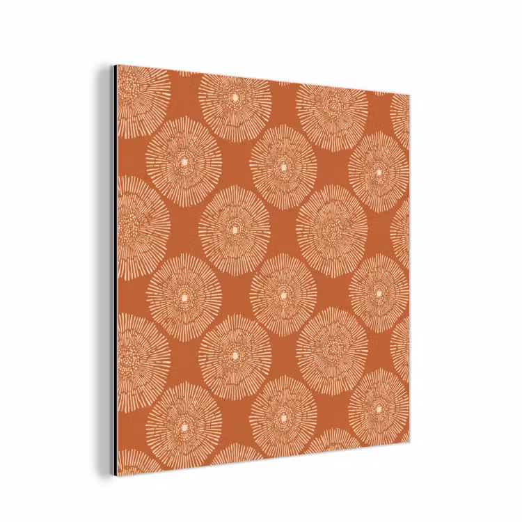 Cirkels - Grafisch - Patroon - Terracotta aluminium wit klein 46 -3d