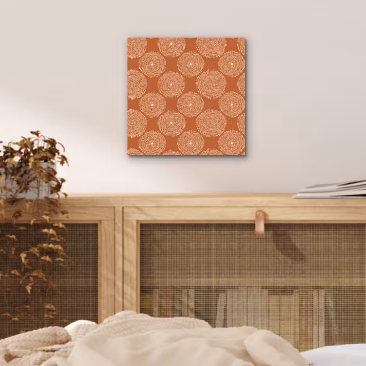 Cirkels - Grafisch - Patroon - Terracotta aluminium wit klein 46 -sfeer3