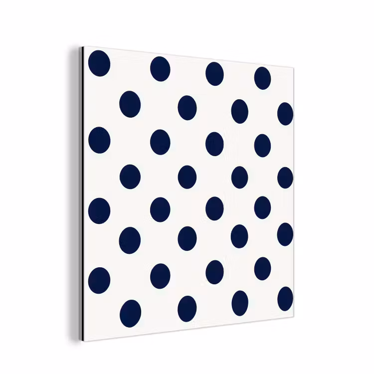 Klassiek - Stippen - Blauw aluminium wit klein 46 -3d
