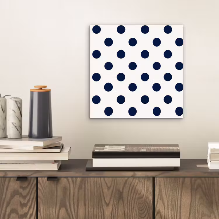 Klassiek - Stippen - Blauw aluminium wit klein 46 -sfeer1