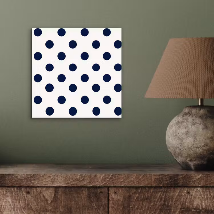 Klassiek - Stippen - Blauw aluminium wit klein 46 -sfeer2