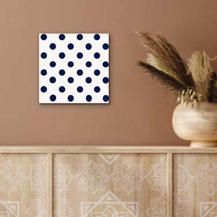Klassiek - Stippen - Blauw aluminium wit klein 46 -sfeer4