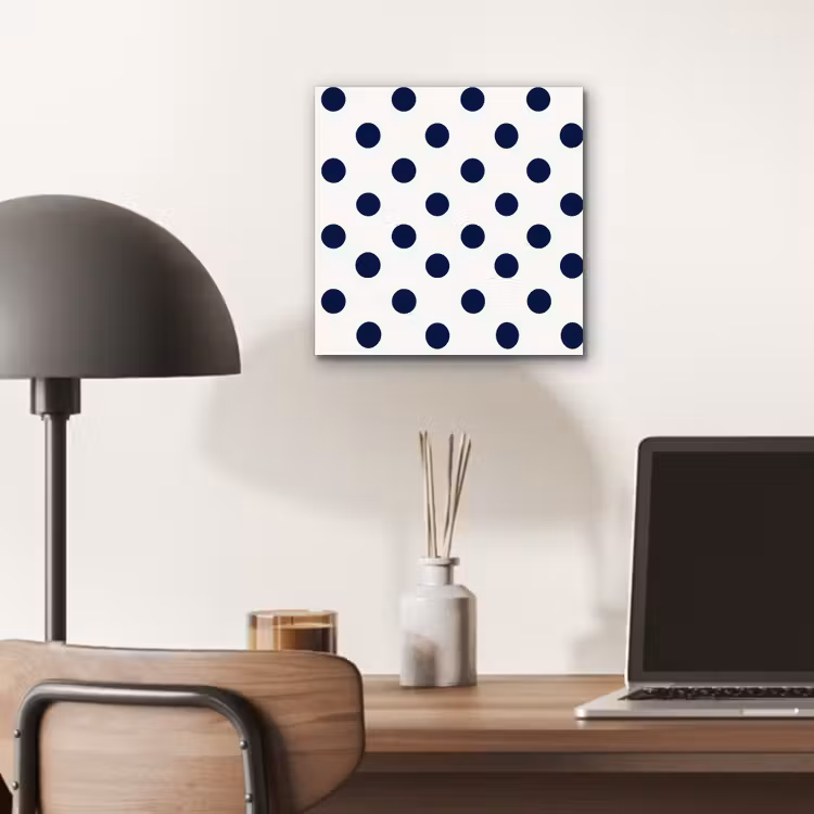 Klassiek - Stippen - Blauw aluminium wit klein 46 -sfeer5