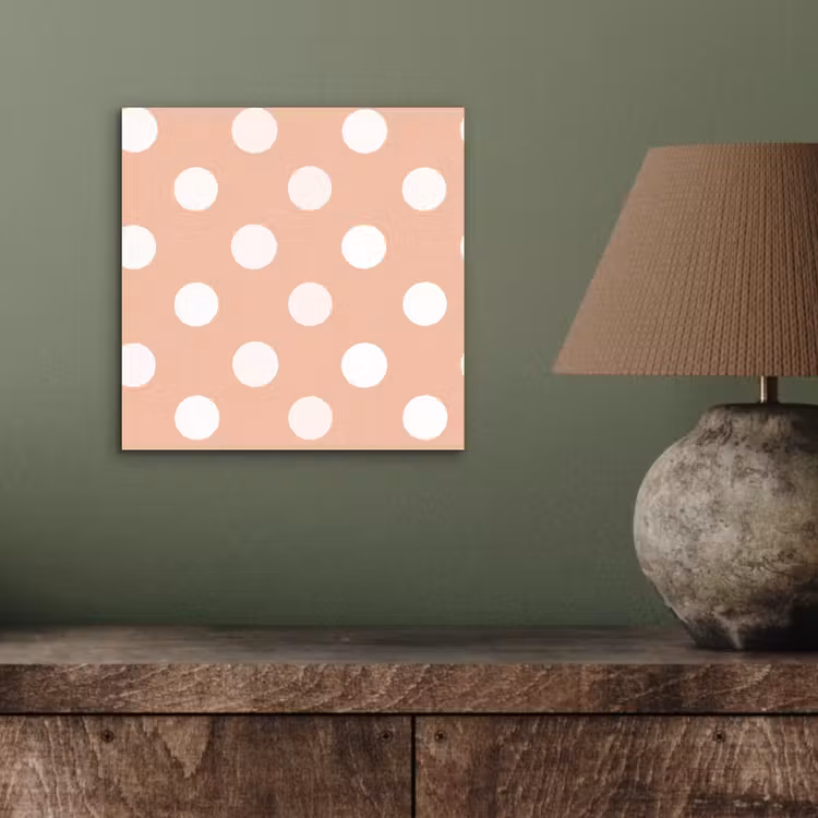 Klassiek - Polka - Perzik aluminium wit klein 46 -sfeer2